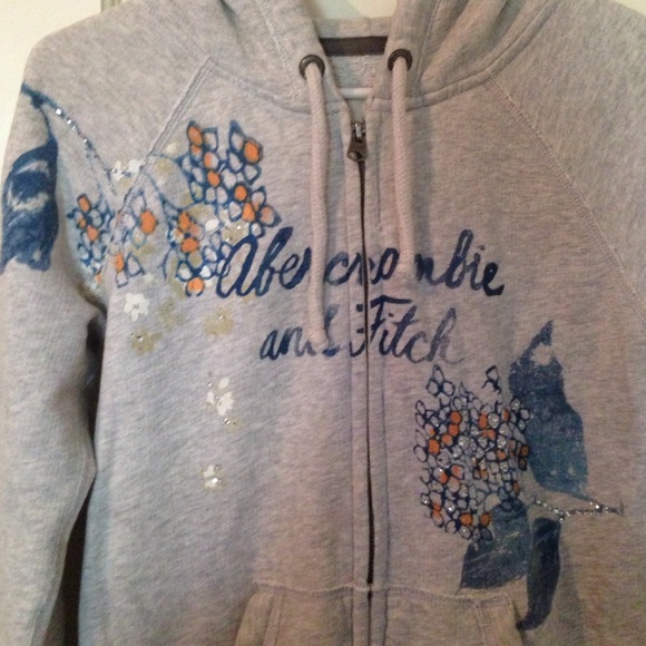 RHINESTONE ABERCROMBIE & FITCH ZIP UP HOODIE