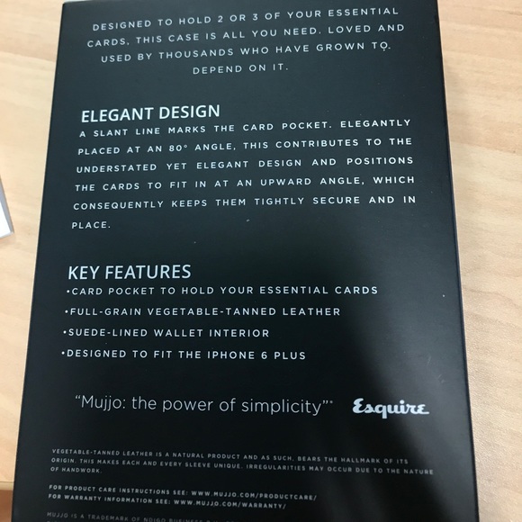 🔥🔥Leather wallet for the iPhone 6 Plus by Mujjo - Picture 3 of 3