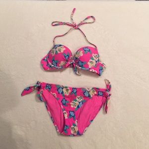 Aerie Push Up Halter-Tie Bikini
