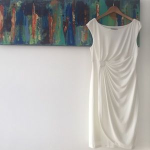 NEVER WORN CREAM DRESS! Perfect length!