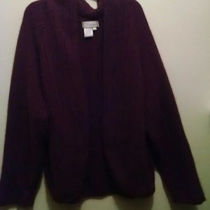 Chunky maroon cardigan