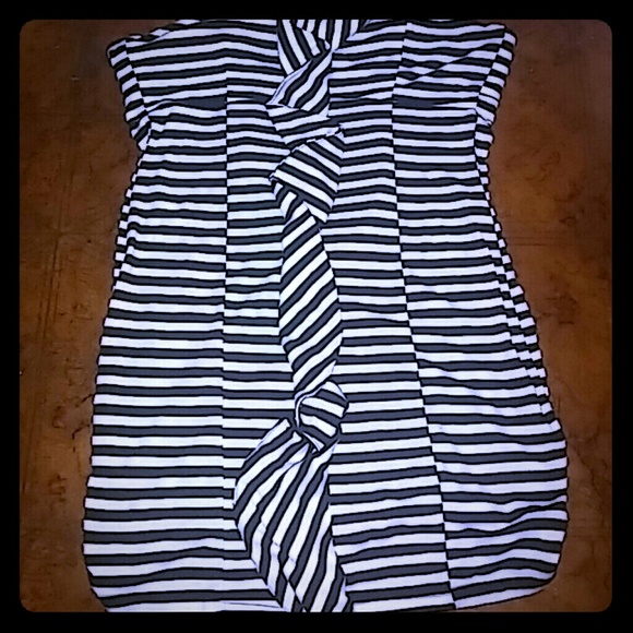Black and white stripe dress