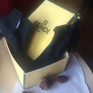 FLASH-SALE!Vintage FENDI Blk Ank Boots fit 5N-5.5