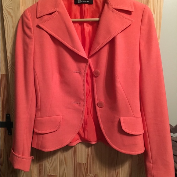 Salmon/coral blazer jacket