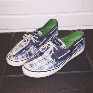 DONATING SOON Blue Plaid Sperry Top-Sider Shoes