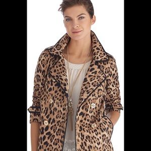 White House Black Market leopard swing jacket