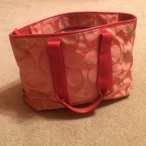 Pink coach purse