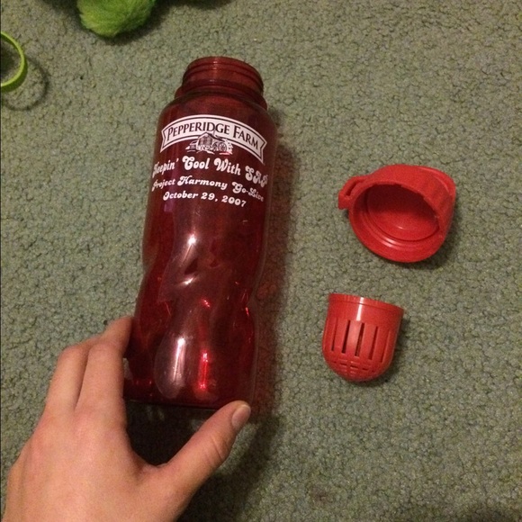 Red water bottle