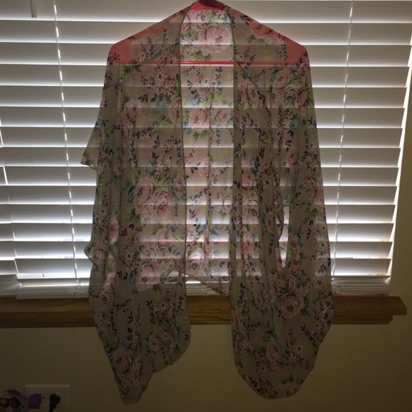 Thin sheer floral cardigan - Picture 2 of 2