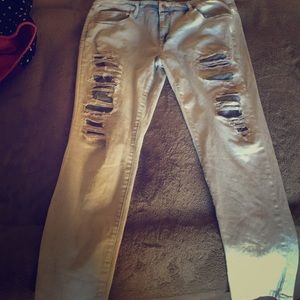 Light cut blue jeans