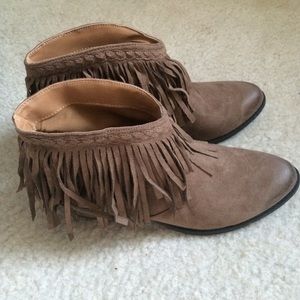 Fringe booties