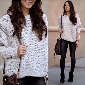 Cream Boxy Sweater