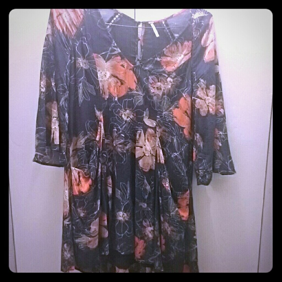 Free People cut out detail mini dress