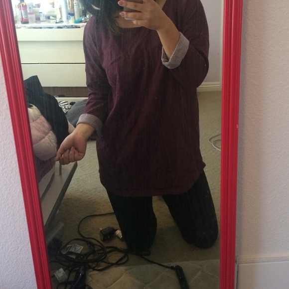 Long Maroon Sweater