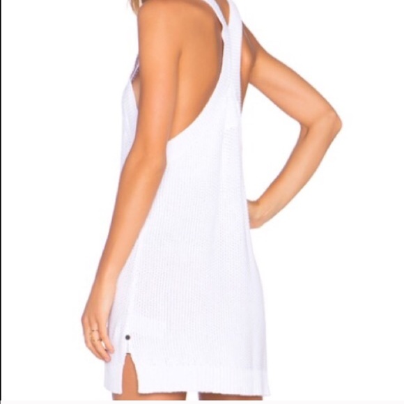 One Teaspoon Racer Back Ribbed White Dress XS