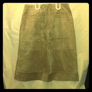 100% Suede Leather Skirt
