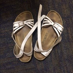White straps Birkenstocks