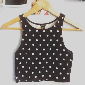 Polka dot crop top