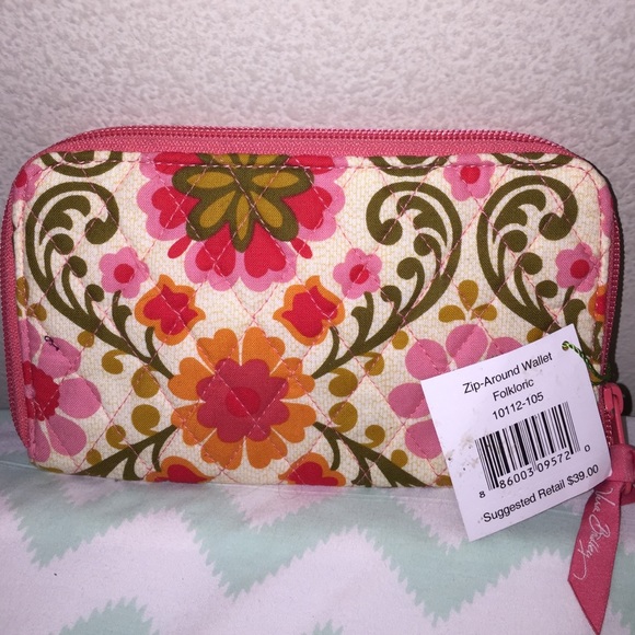 Vera Bradley Zip-Around Wallet pattern Folkloric