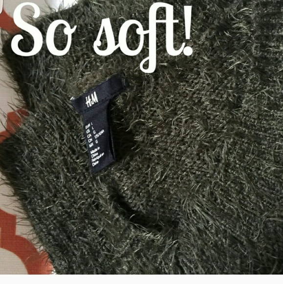 Olive Green fuzzy sweater