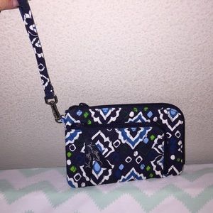 Vera Bradley Zip Zip Wristlet Ink Blue