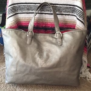 Large silver Vince Camuto tote