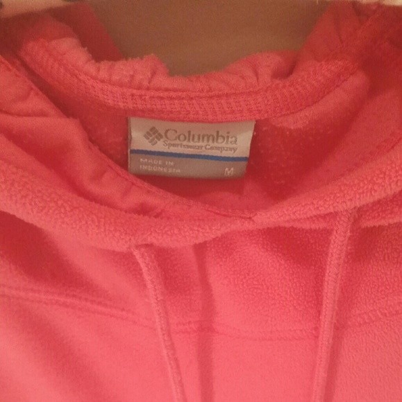 Pink Fleece Pullover Hoodie- by Columbia - Picture 3 of 4