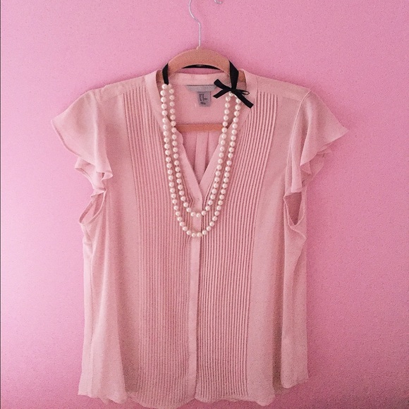 H&M blush color top