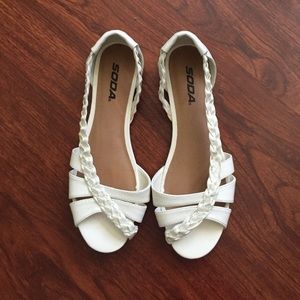 White sandals