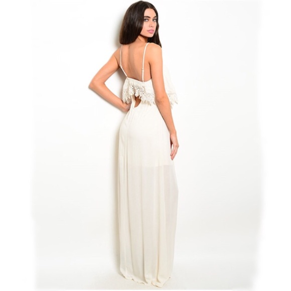 New💥! WILLOW cream maxi dress - Picture 3 of 7