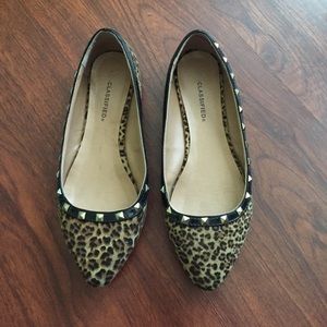 Leopard print flats