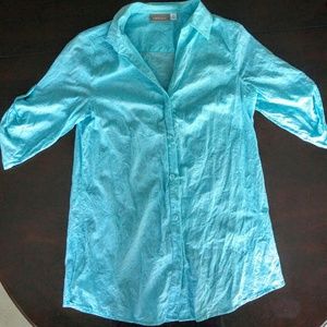 Croft & Barrow light blue embroidered button down