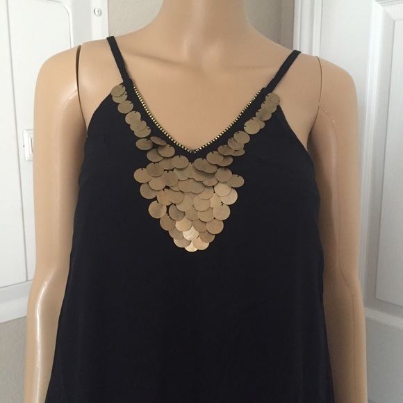 New💥! NADINA black & gold embellished dress - Picture 5 of 7