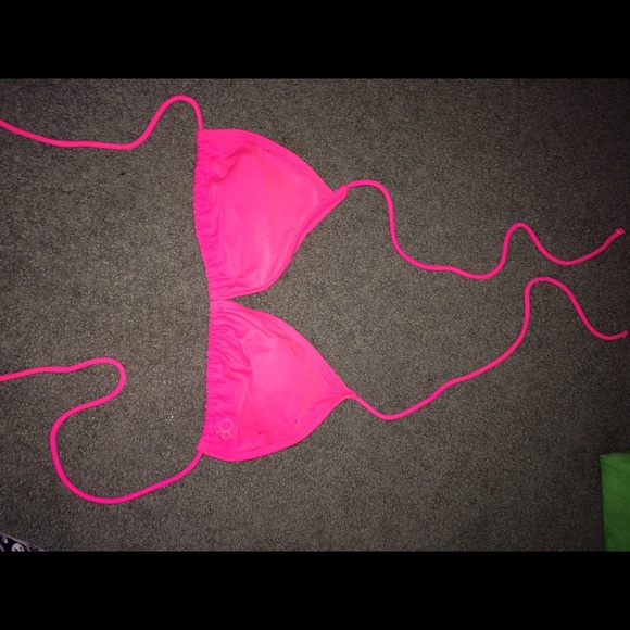 neon pink bathing suit