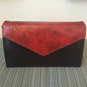 Chinese Laundry Envelope Clutch Purse Vegan Leathr