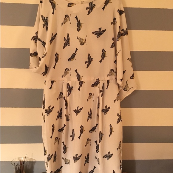 Elegant bird print dress
