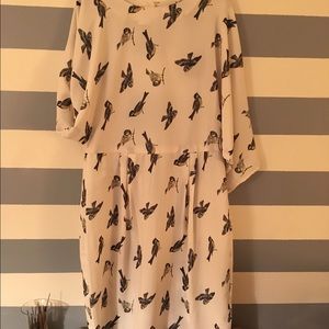 Elegant bird print dress
