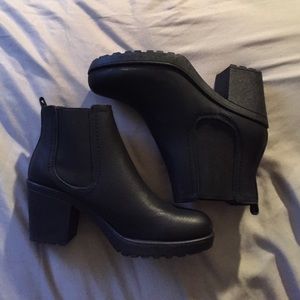 black Chelsea boots