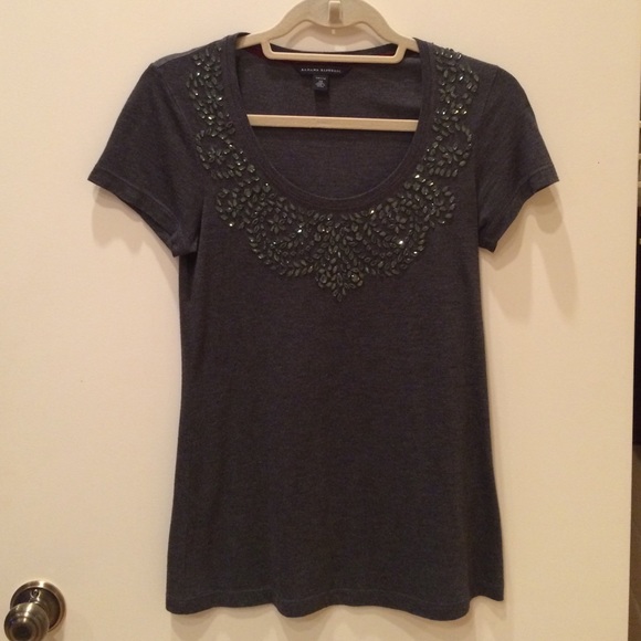 Banana Republic Grey embellished t-shirt