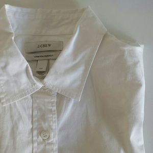 NWOT J. Crew Stretch Perfect Shirt in Classic Whit