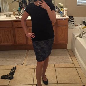 NWOT Navy tweed pencil skirt by Ann Taylor sz 00P