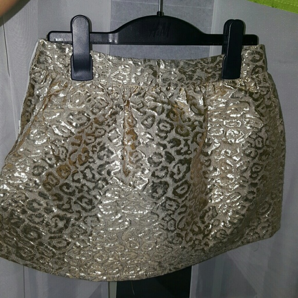 Gold Leopard print skirt
