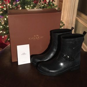 Coach Shiny Rubber Boots