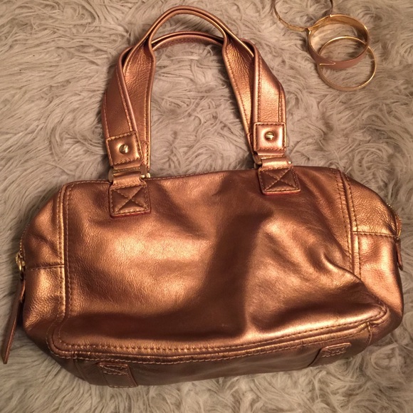 Authentic Michael Kors Metallic Satchel - Picture 4 of 4