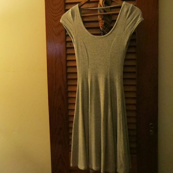 Acemi knit fit/flare dress in super soft grey