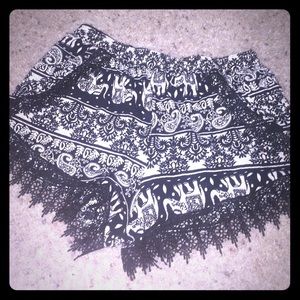 Elephant pattern high waisted shorts {size large} Elephant pattern high waisted shorts {size large}