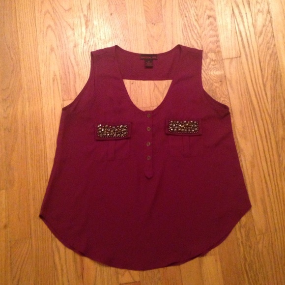 Plum Studded Blouse