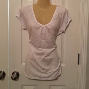 Maurices White Cotton Blouse with Cutout Back