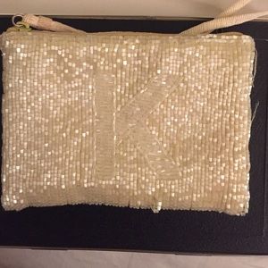 Pale Yellow "K" wristlet