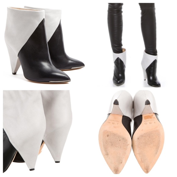 🏳Ankle-high leather boots in grey and black 🏴 - Picture 3 of 4